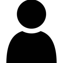Human silhouette isolated vector icon.